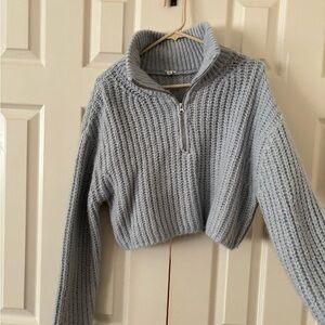 fleece knit zip up size small